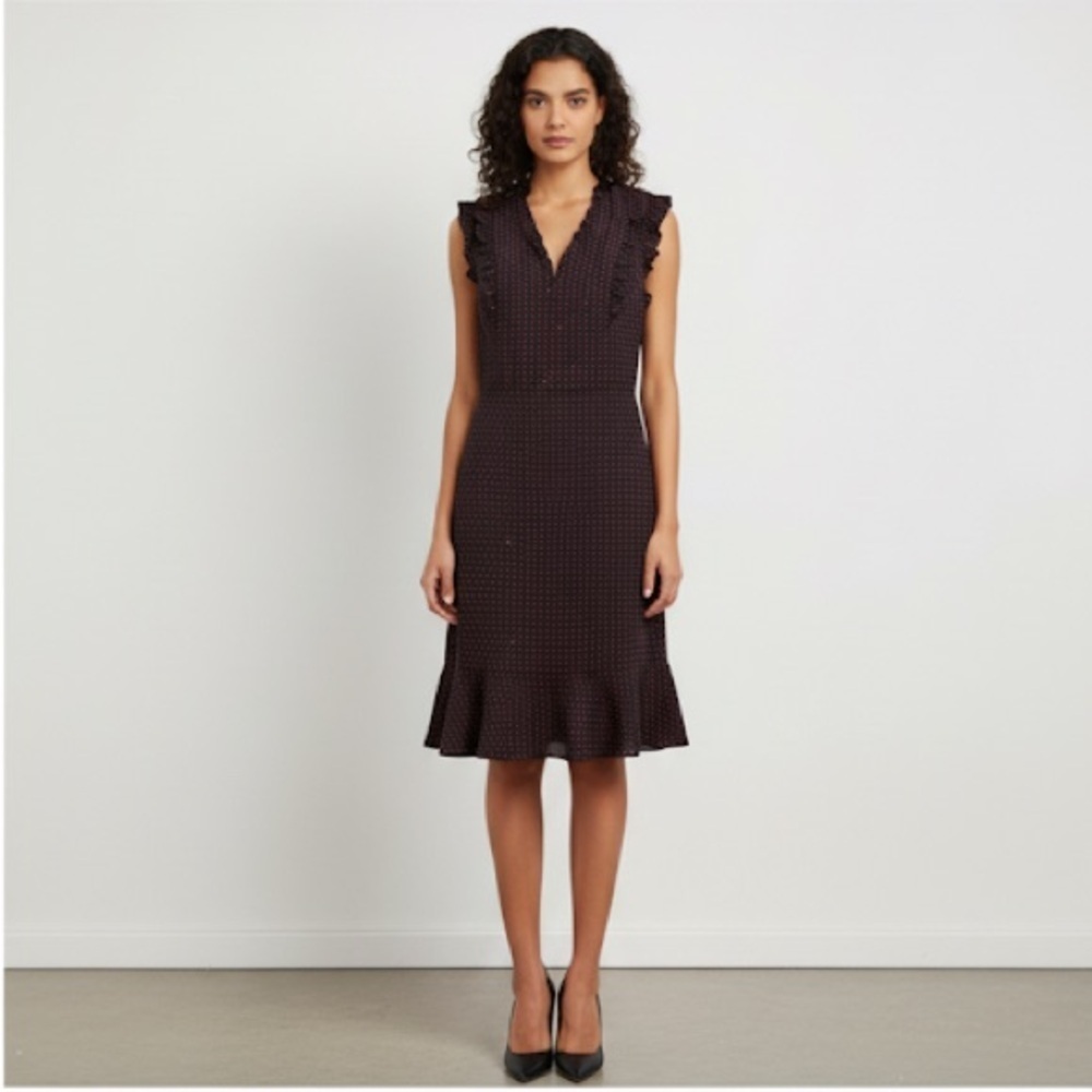 Karl Lagerfeld black & red polka dot sleeveless dress - size 6 (Medium)